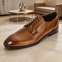 Chaussures habillées pour hommes en cuir de haute qualité, vente en gros d'usine, pour fêtes et mariages, avec logo personnalisé