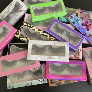 Ciglia Finte 3D in Visone 100% Cruelty Free, 25mm Super Curl Dense, Spesse e Voluminose Stile Russo, Personalizzabili con Logo Privato - Product Image 6