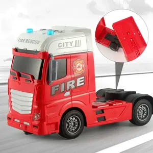PANDAS 1:12 coche eléctrico de <span class=keywords><strong>juguete</strong></span> de gran tamaño para niños camión de <span class=keywords><strong>bomberos</strong></span> multifunción con música luz inercia características Vehículo de plástico - Product Image 5