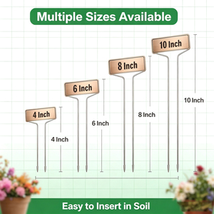 Metal <b>Plant</b> <b>Labels</b> Rustproof Weatherproof Reusable Garden Tags Aluminium Copper Rectangle Freestanding for Herbs Flowers - Product Image 6