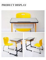 Fournisseurs de mobilier scolaire Bureau d'étudiant adulte Salle de formation Chaise et bureau Table et chaises d'étudiant à un siège