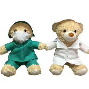 도매 다채로운 테디 베어 간호사 의사 장식 OPP 가방 봉제 남녀 공용 장난감 곰 테디 베어 중국의 테디 베어 제조 업체