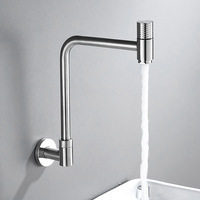Usine en gros en acier inoxydable simple robinet de bassin d'eau froide mitigeur pont/robinet de salle de bain mural pour une utilisation dans la salle de bain