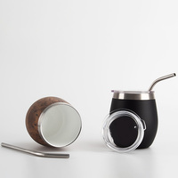 Modern Mate Cup And Bombilla Set 8oz tasse à thé en acier inoxydable, tasse à thé en forme de Mate, tasse à gourde en forme de termo