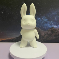 Décoration de Noël créative en résine blanche, lapin à longues oreilles de 23 cm, style graffiti, fait main et peint à la main, collection 2026