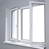 Fenêtres à battant en PVC de haute qualité avec verre trempé Fenêtres en saillie et portes en PVC personnalisées