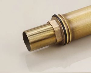 Châu Âu Antique Brass phòng tắm Vòi nước cao quý Bamboo-shaped Bronze boong mounted lưu vực vòi nước - Product Image 5