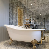 Vintage Frosted Glass Decorative Wall Mirror Waterproof Antique Style Glass Mirror Panel for Interior Home Hotel Wall Decoration