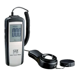 Medidor de Energía Solar Portátil HEDAO DT-1307, Medidor de Irradiancia Digital 2000 W/m2 634 BTU / (ft2 H), Rango de Medición Negro/Blanco - Product Image 1