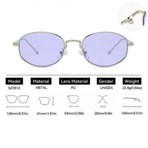 Gafas de Sol Punk Metálicas de Alta Calidad con Logotipo Personalizado, Modelo 2025, Ovaladas, Unisex, con Protección UV400 - Product Image 4