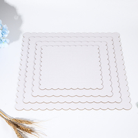 Plateau à gâteau double épaisseur en carton recyclable de qualité alimentaire, écologique, avec feuille de protection rouge, vente en gros, logo personnalisé, OEM, pour boulangerie
