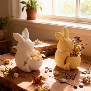 Molde de silicona de jacquard con diseño de animales y corazones para velas de yeso, resina epoxi, bricolaje, juego de 2 piezas, maceta pequeña, pastel - Product Image 3