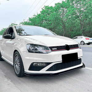 Amp-Z Front Bumper Lip <b>Splitter</b> Carbon Fiber Texture Matte Finish For Volkswagen Polo MK5 6C GTI 2015-2018 - Product Image 3