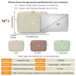 Vente en gros étui pour ordinateur portable personnalisé 15.6 pouces pour dames pochette pour ordinateur portable <span class=keywords><strong>mallette</strong></span> sacs à main d'affaires - Product Image 3