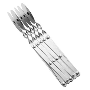 เครื่องตัดแป้งแบบพับได้ ล้อหลายล้อ ทำจากสแตนเลส อุปกรณ์ทำพิซซ่าแบบพับได้ ลูกกลิ้งตัดแป้ง แบบสาม ห้า เจ็ดล้อ - Product Image 5