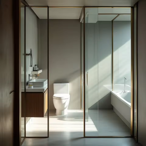 Nhôm cực kỳ hẹp cách âm tối giản trong nhà phòng ngủ hai lớp siêu ban công cửa trượt - Product Image 3