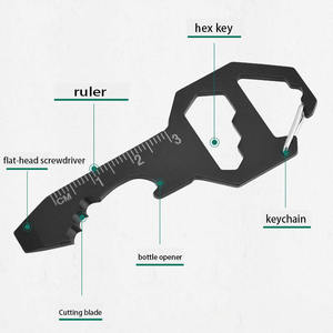 Ciseaux de sauvetage pliants 6-en-1 en acier inoxydable pour usage industriel/DIY, à bord partiellement dentelé et poignée ergonomique - Product Image 4