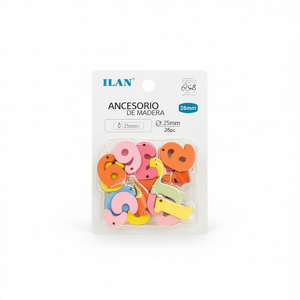 Numeri in Legno Ilan 25mm 26 Pezzi per Artigianato e Decorazioni - Product Image 1