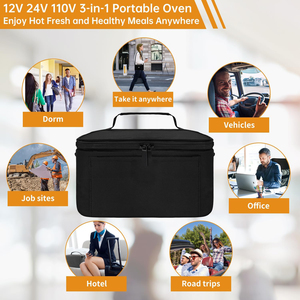 Mini Portable Personal Oven 12V 24V 110V Portable Oven Personal Microwave Electric <b>Heating</b> Lunch Box for Home Car Truck - Product Image 5