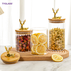 Gran oferta, tarros <span class=keywords><strong>de</strong></span> calabaza <span class=keywords><strong>de</strong></span> vidrio grande <span class=keywords><strong>de</strong></span> borosilicato alto, <span class=keywords><strong>tarro</strong></span> <span class=keywords><strong>de</strong></span> almacenamiento <span class=keywords><strong>de</strong></span> vidrio a rayas personalizado <span class=keywords><strong>con</strong></span> tapas <span class=keywords><strong>de</strong></span> madera <span class=keywords><strong>de</strong></span> bambú <span class=keywords><strong>de</strong></span> alce para Cocina - Product Image 6