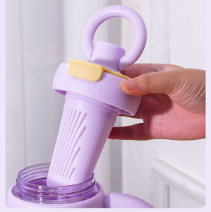 Vente en gros de grande capacité été extérieur crème glacée en plastique paille tasse à eau nouvelle poignée porte-bonheur tasse bouteille conteneur bouteille d'eau - Product Image 6