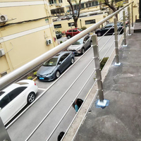 Poste de Barandilla de Cable de Acero Inoxidable y PVC con Altura Ajustable de 36"-42", Diseño Minimalista para Apartamento/Balcón/Escalera, Garantía de Más de 10 Años