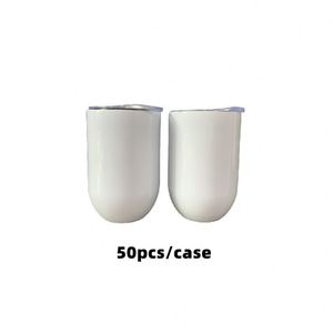 Mug à vin isotherme en acier inoxydable de 12 oz, forme œuf, double paroi, finition brillante, pour impression à chaud - Product Image 4