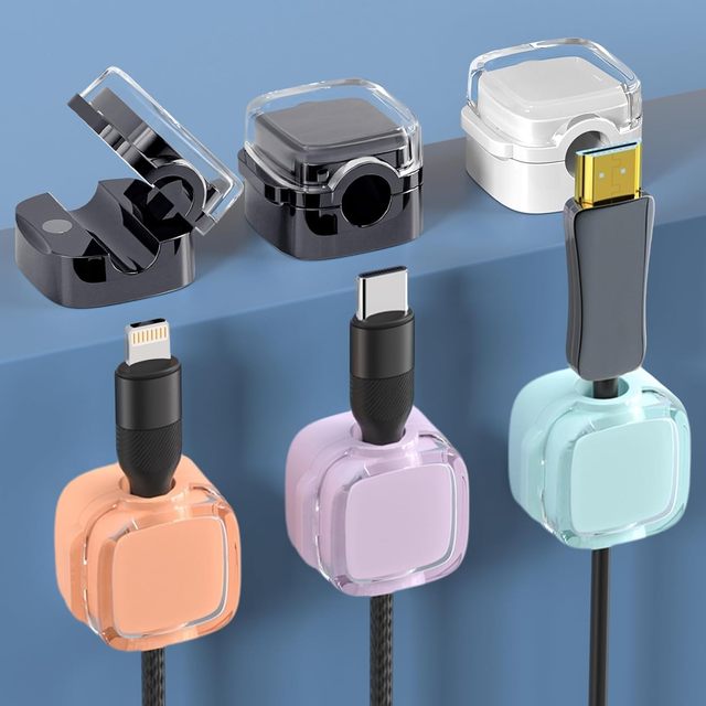 New Cord Organizer Magnetic Cable Management Clips Phone USB Charging Cable Storage