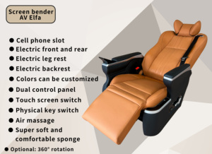 Intérieur de siège d'aviation Siège de voiture aero de luxe vip électrique modifié avec massage ventilé pour vip van <span class=keywords><strong>totota</strong></span> alphard - Product Image 5