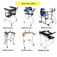 Déambulateur pliant avec siège et frein pour personnes âgées et handicapées, cadre d'apprentissage de la marche pour membres inférieurs, modèle JY-FBQ-2