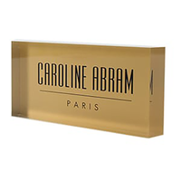 Blocs de logo en acrylique transparents, rectangulaires et en forme de cœur, pour l'impression de noms de marques et de signes publicitaires