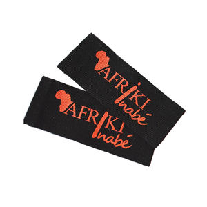 Trung Quốc Tùy Chỉnh Lụa In Áo Sơ Mi Cổ Áo Trung Tâm Gấp Tự Nhiên Màu Đen Vải Twill Vải Cotton Hữu Cơ Băng Chính Quần Áo Nhãn - Product Image 3