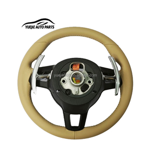 Volante Deportivo de Alta Calidad en Venta Directa de Fábrica para <span class=keywords><strong>Porsche</strong></span> Macan <span class=keywords><strong>Cayenne</strong></span> 718 911 Panamera en Cuero - Product Image 6
