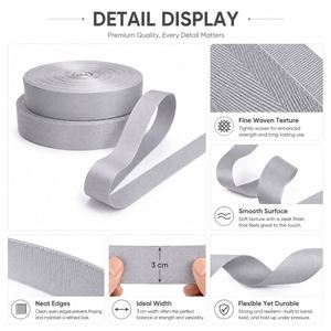 Correa Tejida de Nylon Gris de 30-38 mm, Resistente, para Soporte Lumbar, Fitness, Asa de Mochila, Accesorios para Mascotas - Product Image 2
