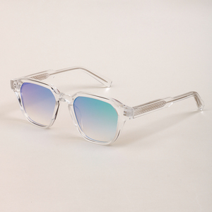 Finewell 3506 UV400 Full Rim Transparent White PC Lenses <b>Retro</b> Fashion <b>Sunglasses</b> Unisex - Product Image 6