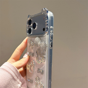 Luxury <span class=keywords><strong>Kitty</strong></span> kim cương ống kính bướm trường hợp điện thoại cho Iphone 17pro - Product Image 6