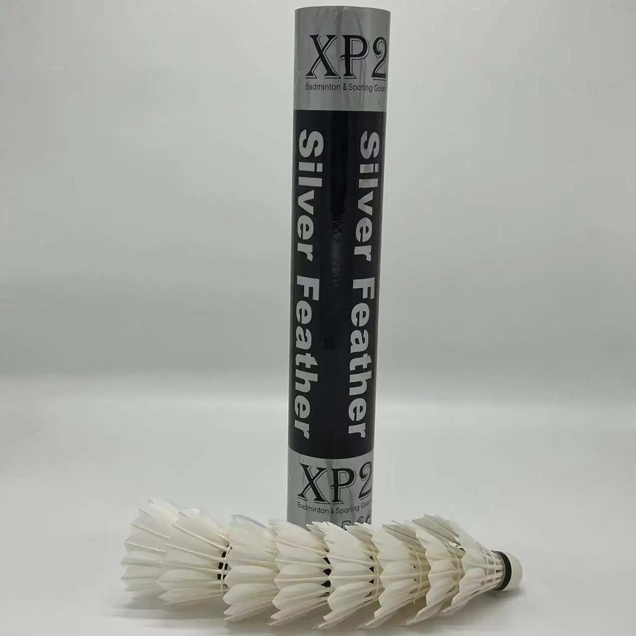 XP2 Brand XP2 Silver Badminton Shuttlecock Durable Goose Feather Badminton Shuttlecock Famous and Popular in the Philippines