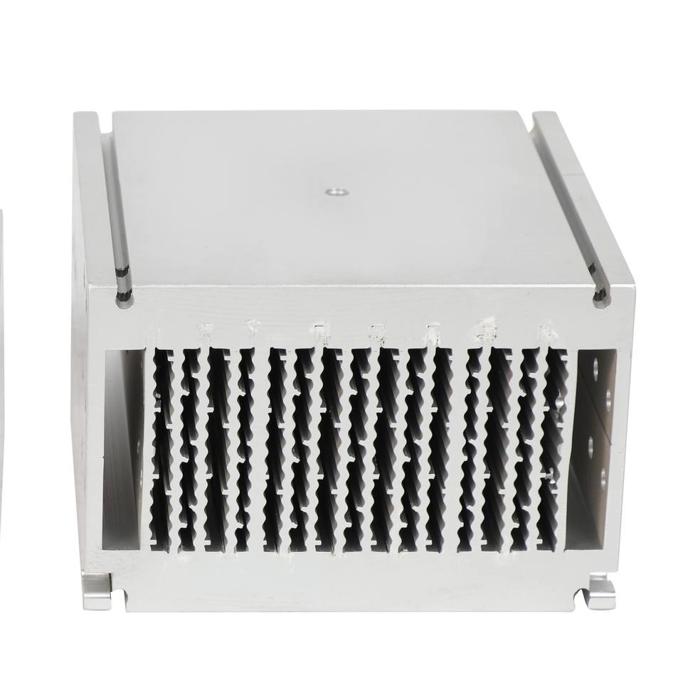 Factory Custom Aluminum Alloy Pressed Fin Heat Sink Insert Bonded Fin ...