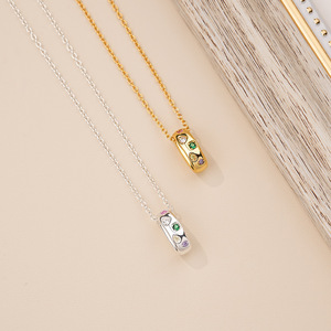 Hainon 925สีเงินสเตอร์ลิงสีเงินสร้อยคอจี้แหวนเพทายสร้อยคอชุบทองคลาสสิกสำหรับผู้หญิง <span class=keywords><strong>X666</strong></span> - Product Image 4