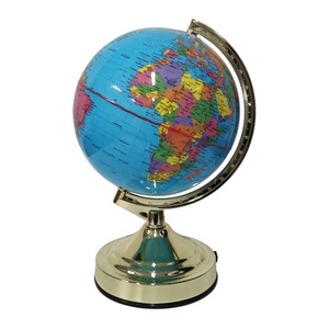 Globo Terrestre Rotante ILEXRUI di Alta Qualità con Base in Metallo Blu, Illuminazione Touch da 8 Pollici, Certificato CE, Ausilio Didattico per Geografia Mondiale nelle Scuole - Product Image 2