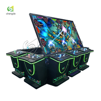 Prix promotionnel Table de poisson Air Strike Crab King Table de tir de pêche 10 joueurs 65 86 98 pouces Table de jeu de poisson