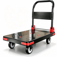 Chariot à plateforme pliable pour entrepôt et logistique, chariot à main portable pour usage domestique et commercial
