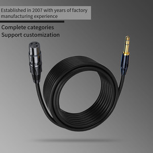 Câble audio analogique équilibré <span class=keywords><strong>XLR</strong></span> <span class=keywords><strong>femelle</strong></span> vers 1/4 TRS, 1FT 3FT 5FT, <span class=keywords><strong>Jack</strong></span> stéréo 6,35 mm vers <span class=keywords><strong>XLR</strong></span> 3 broches pour microphone - Product Image 2