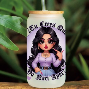 Gobelets en acier inoxydable 16oz avec autocollants DTF Violet Royal Sister UV DTF pour tasses, motif vache - Product Image 2