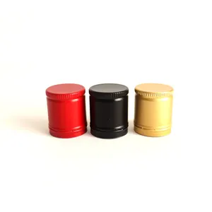 Logo Printing 18mm Spirits Liquor Metal Pilfer Proof Screw Cap 25mm Aluminum Ropp Caps 28mm