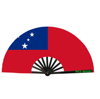 Éventails pliables grand format drapeau Sainte-Lucie, éventails de rave, éventails pour la danse en ligne, décoration pour mariage en extérieur et fête