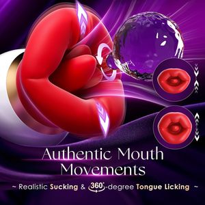 Vibrador con Lengua <span class=keywords><strong>para</strong></span> Lamer y Chupar el Clítoris, Juguetes Sexuales Modernos <span class=keywords><strong>para</strong></span> Parejas, Juguetes Sexuales Femeninos, Juguetes <span class=keywords><strong>para</strong></span> Adultos, Vibrador con Forma <span class=keywords><strong>de</strong></span> Rosa - Product Image 2