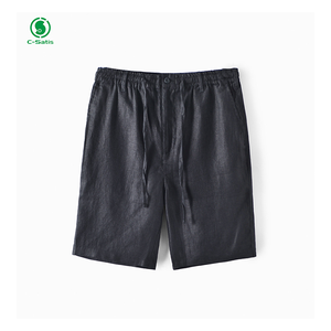 Pantaloncini di lino 100% leggeri e traspiranti personalizzati con coulisse per uomo - Product Image 2