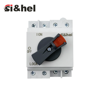 Interrupteur isolateur solaire 2P 32A Max 1500V sur rail DIN avec poignée rotative pour système solaire