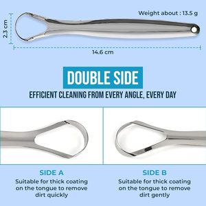 Approved Customize Hot Selling Oral Care Stainless Steel Reusable Spoon-Shaped Eco-Friendly Portable Tongue Cleaner Scraper - Product Image 4